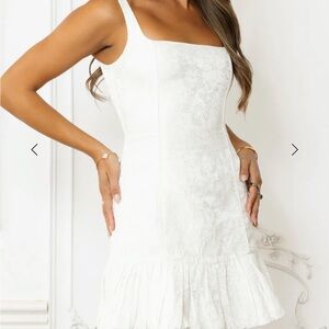 Hello Molly White Lace Mini Dress